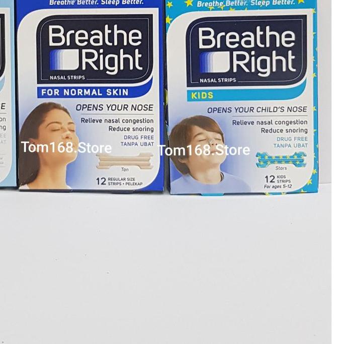 ➫ BREATHE RIGHT NASAL STRIPS - 12 STRIPS ➲