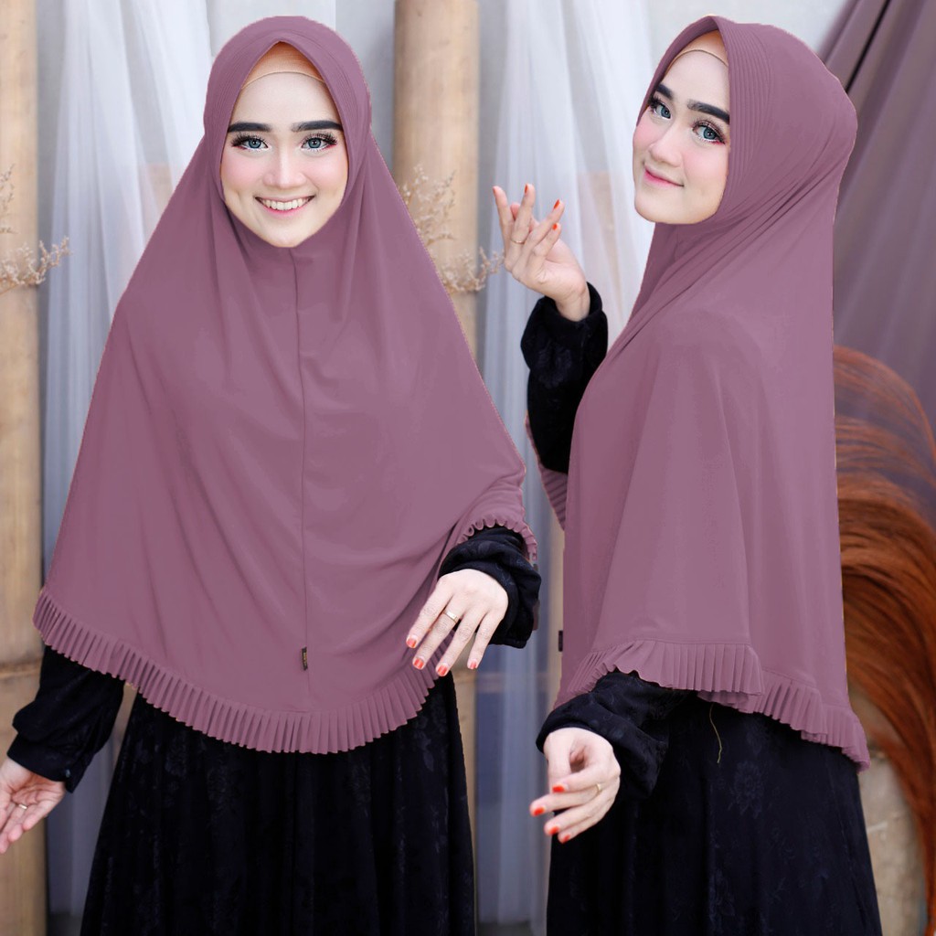 Jilbab Instan Nuri XL Hijab Instan Jersey Premium Kerudung Bergo Nayla Hija'b