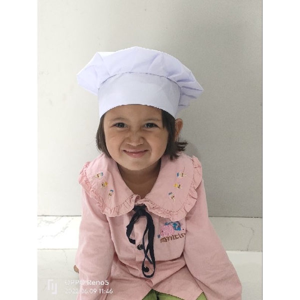 Topi koki anak/topi chef anak