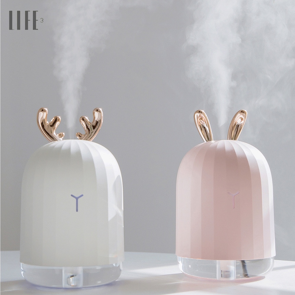 3life Air Humidifierdiffuser Aroma Essential Oil Ultrasonik 220ML Dengan Lampu Malam LED Untuk Rumahmobil