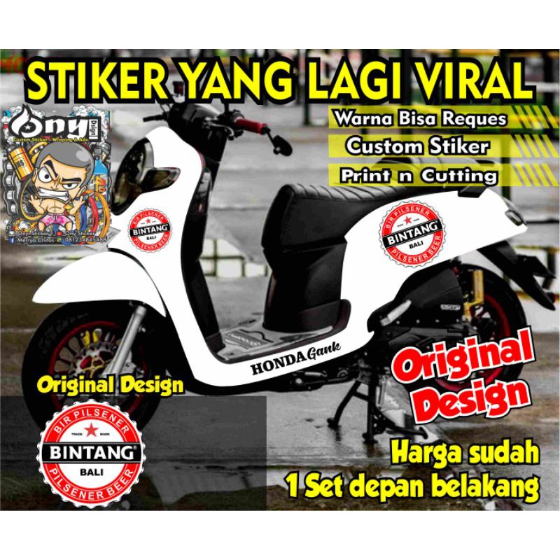 STIKER STRIPING SCOOPY BINTANG PILSENER