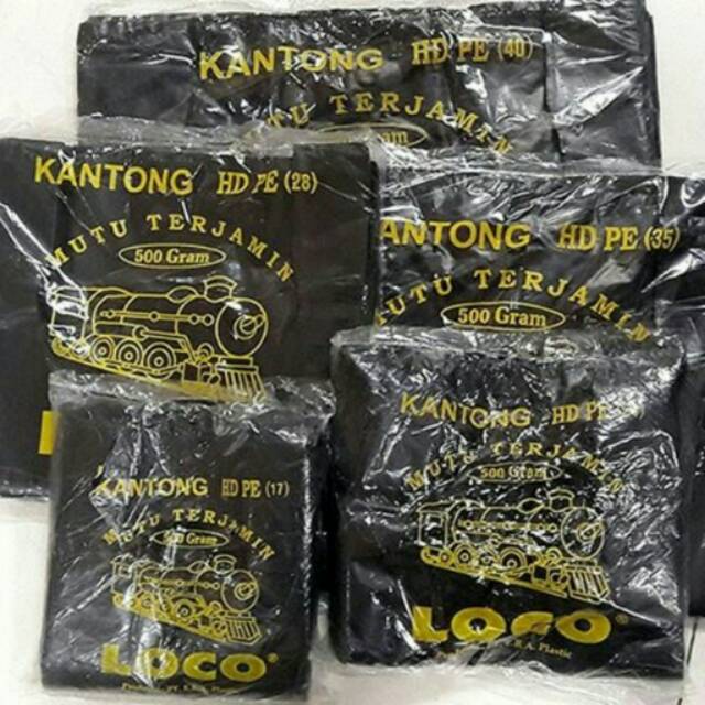 Plastik Hitam Kresek / Kantong Plastik Aneka Ukuran Warna Hitam