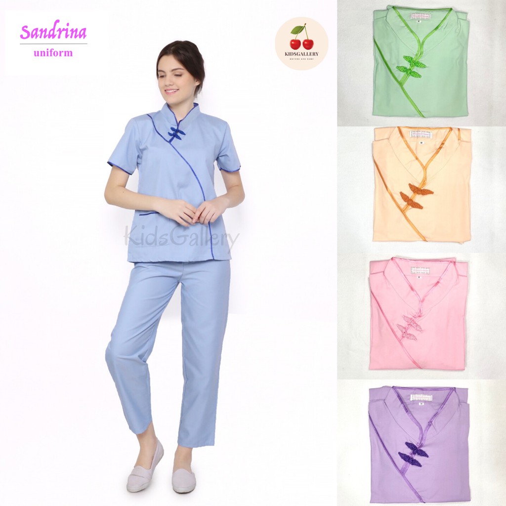 [SANDRINA] Baju seragam suster/ Seragam nanny/ Seragam baby sitter/ Seragam klinik ( Shanghai )