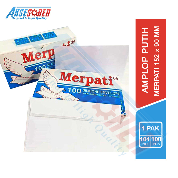 

Amplop Putih Polos Merpati [No 104/100 pcs] / Amplop Uang Angpao Polos [1 Pack]