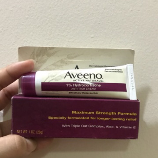 Aveeno 1% hydrocortisone anti-itch cream 28gr