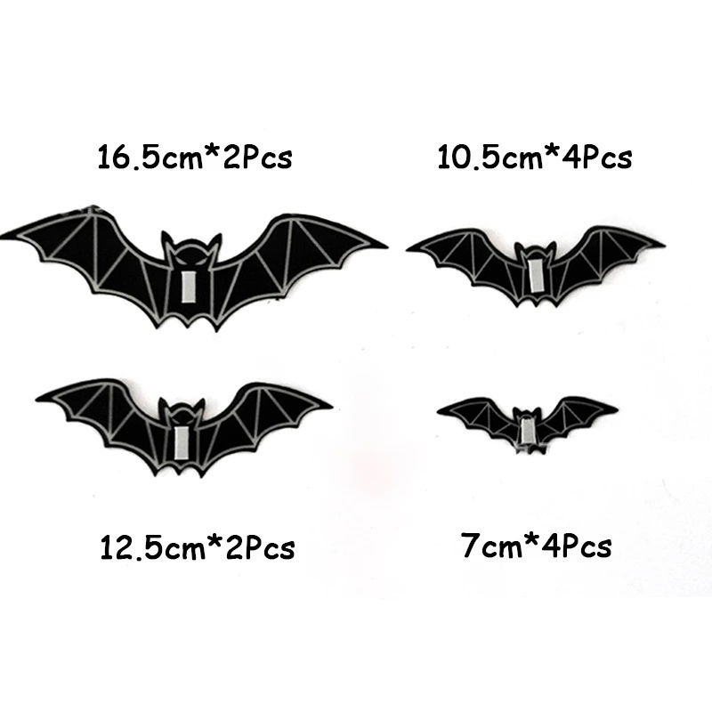 Stiker Dinding DIY Gambar Kelelawar 3D Tahan Air Bahan PVC Untuk Dekorasi Pesta Halloween