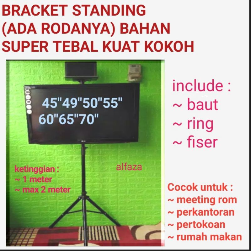 Bracket tv Standing 50&quot;55&quot;60&quot; bisa semua merk tv kwalitas high