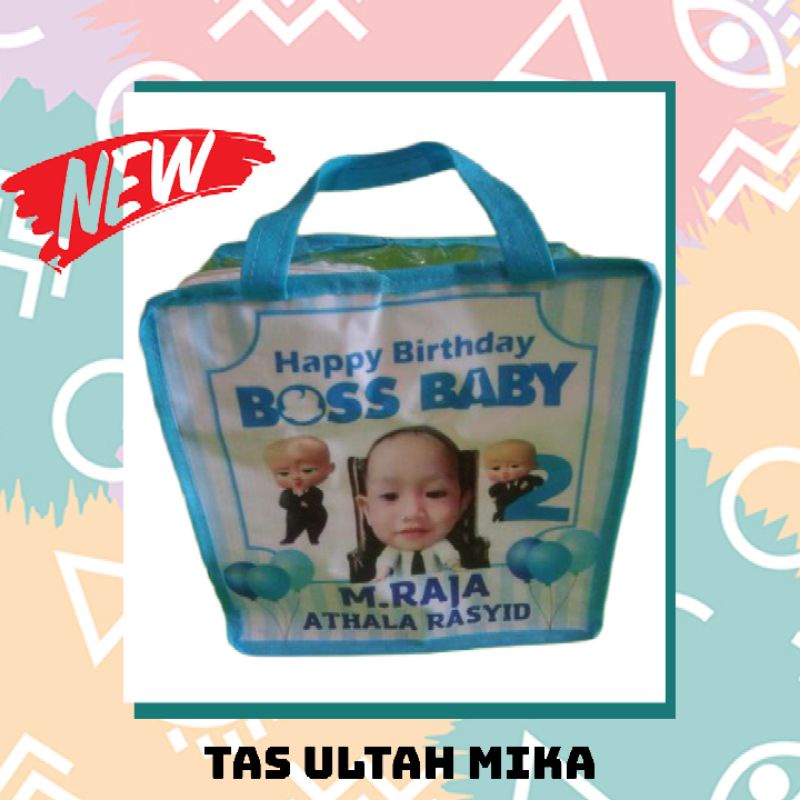 

Tas Ultah full mika ukuran 25x25x15cm