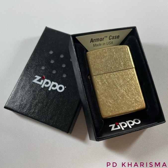 KOREK ZIPPO 28496 ARMOR TUMBLED BRASS