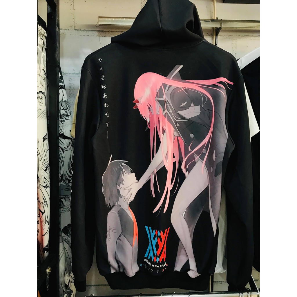 Sweater Zero Two Darling in The Franxx Black Adidas Poly