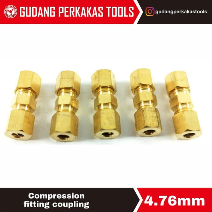 SBO Compression Fitting Nepel Sambungan Selang Tembaga Coupling 4.76mm TUNGGU APALAGI