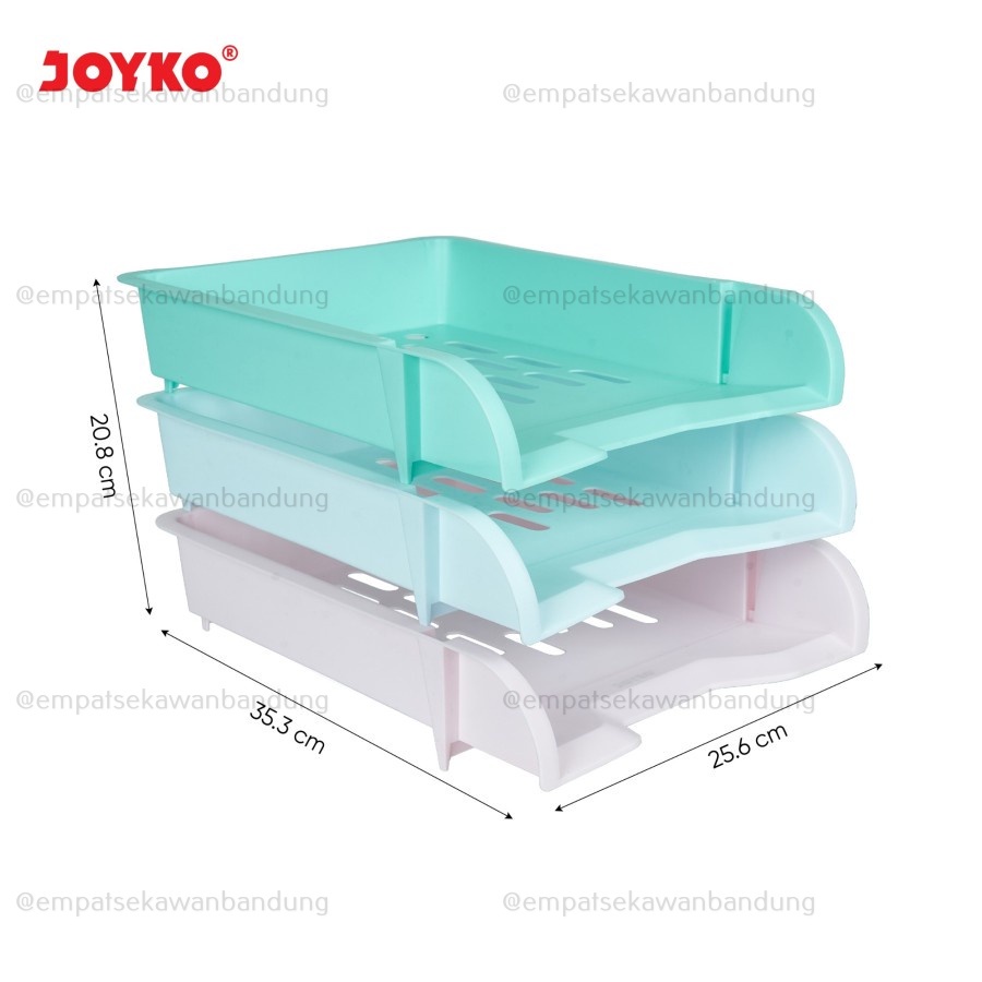 

Document Tray / Wadah Dokumen Joyko DT-900 Bahan Plastik 3 Tingkat Pastel - Set SHESB
