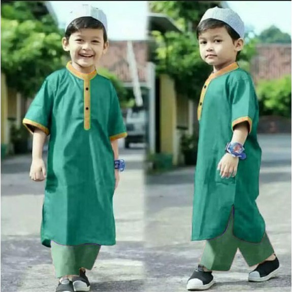 Baju Koko Anak/Stelan Koko Turki Anak Laki- Koko Pakistan - 2 - 8 tahun