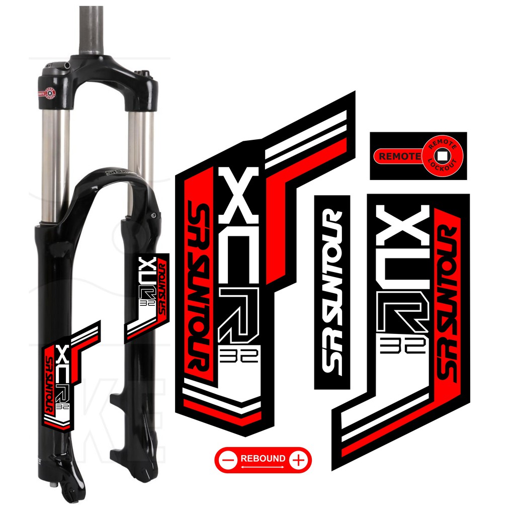 Stiker decal sepada fork SR SUNTOUR XCR. Selalu READY