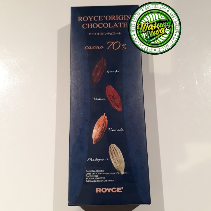 

royce origin chocolate cacao 70% 80 gram