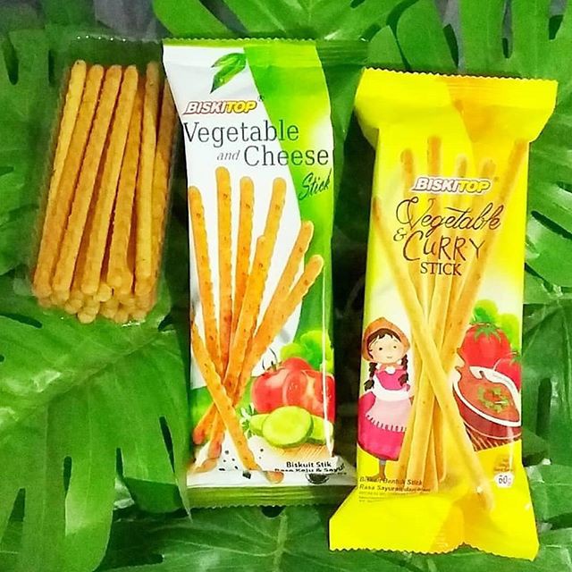 

[HALAL] Biskitop Vegetable and Cheese Stick 60gr / Curry Stik Keju / Kari / Sesame Wijen Sayuran