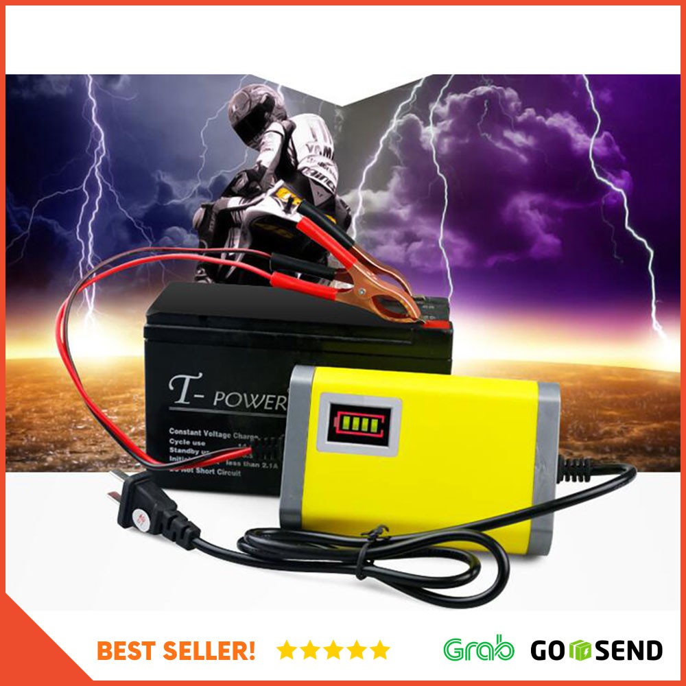 Charger Aki Motor 12V 2A - SMT12V2P - Yellow