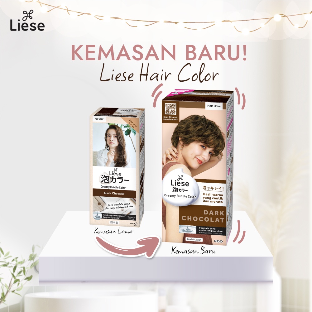 Liese Bubble Hair Color Foam Cat Pewarna Rambut Permanent / Hair Dye - Perawatan / Treatment Rambut Dark Chocolat