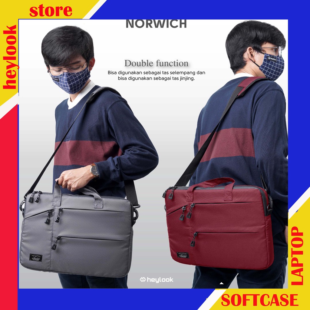 TAS LAPTOP 14 15 15.6 INCH PRIA WANITA WATERPROOF MACBOOK TAS LAPTOP JINJING PREMIUM