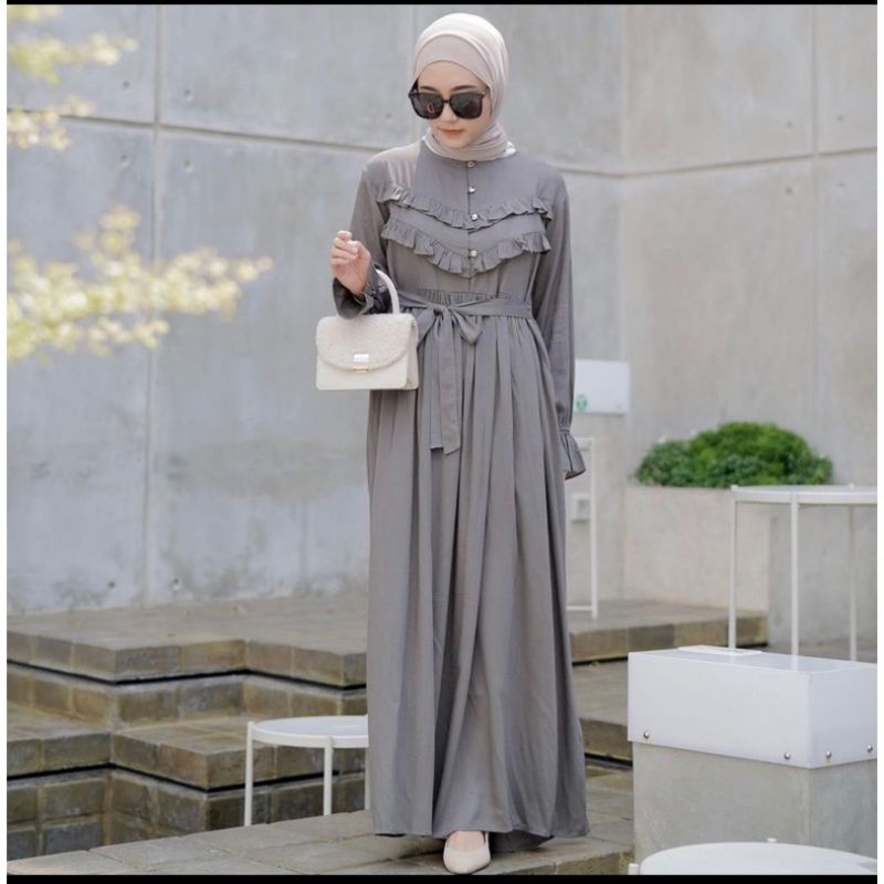 GAMIS SOFIYA RUFFLE DAILY BUSUI DRESS WOLFIS
