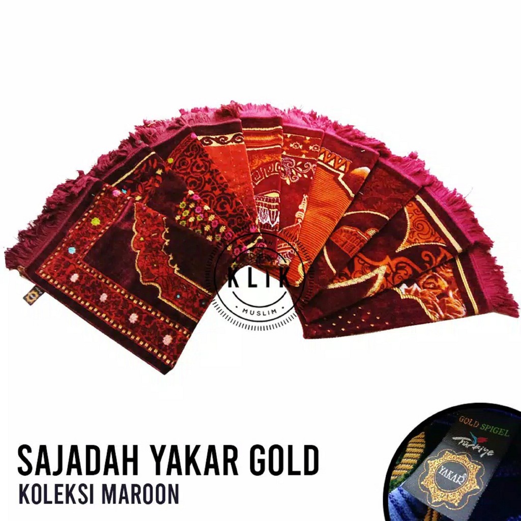 SAJADAH YAKAR GOLD SPIGEL TERMURAH TEBAL LEMBUT TURKI TURKIYE TURKY