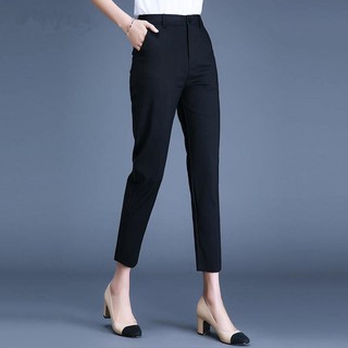  Celana  Panjang  Casual Wanita  Model  High waist Dengan 