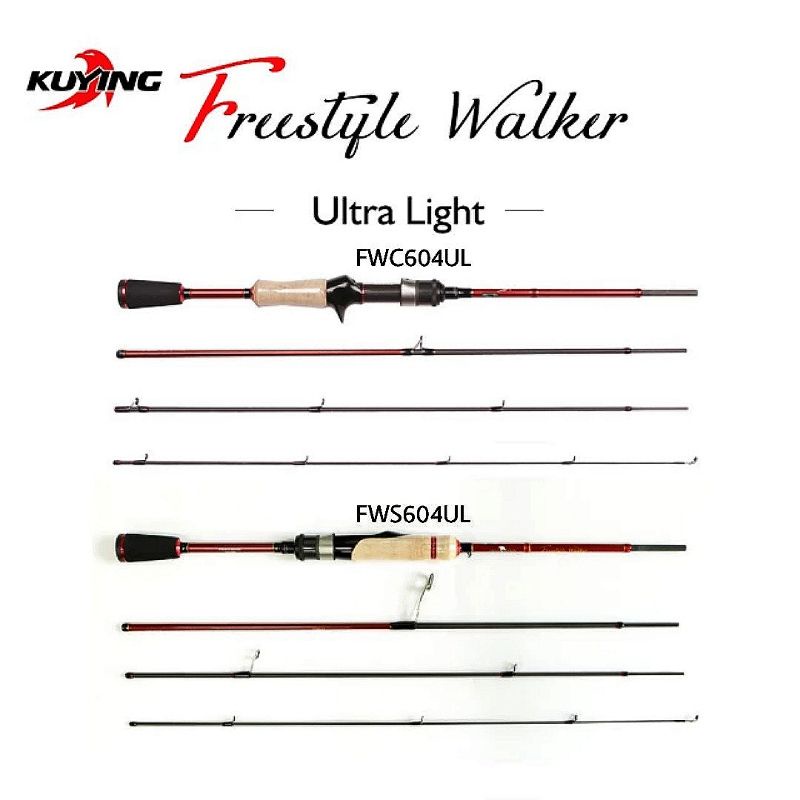 Rod / Joran Casting Kuying Freestyle Walker 604UL 6Lb (Pack Pvc)