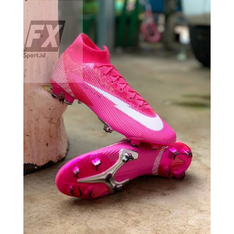 Sepatu  Bola Nike Mercurial Superfly 7 Elite Mbappe Pink Blast