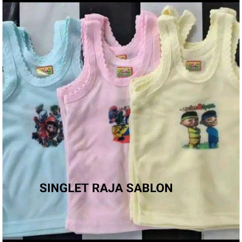 1 Lusin/SINGLET ANAK Gambar / Polos  Di jual Perlusin