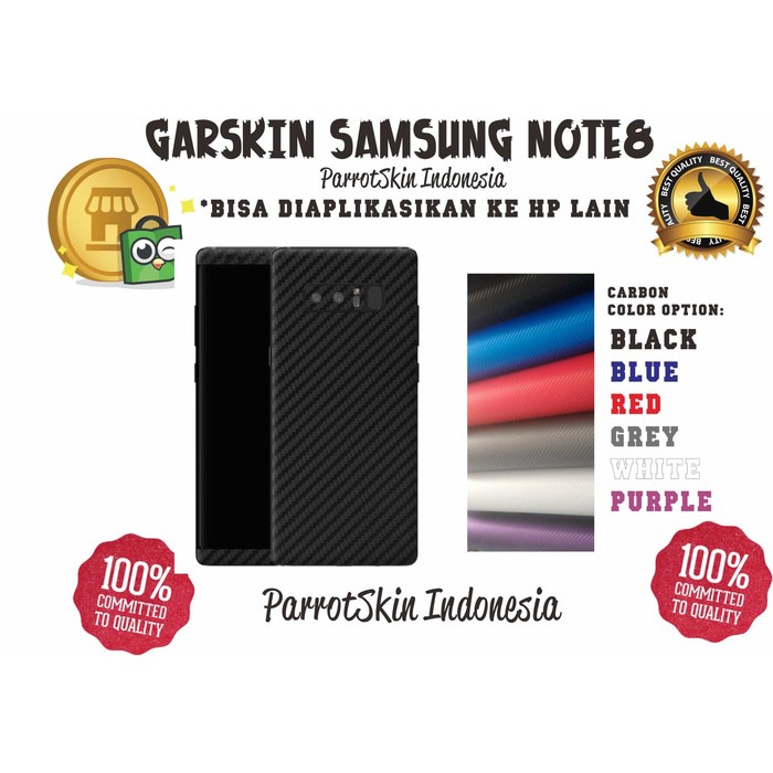 Garskin skin samsung note 8 carbon series-  free camera protector