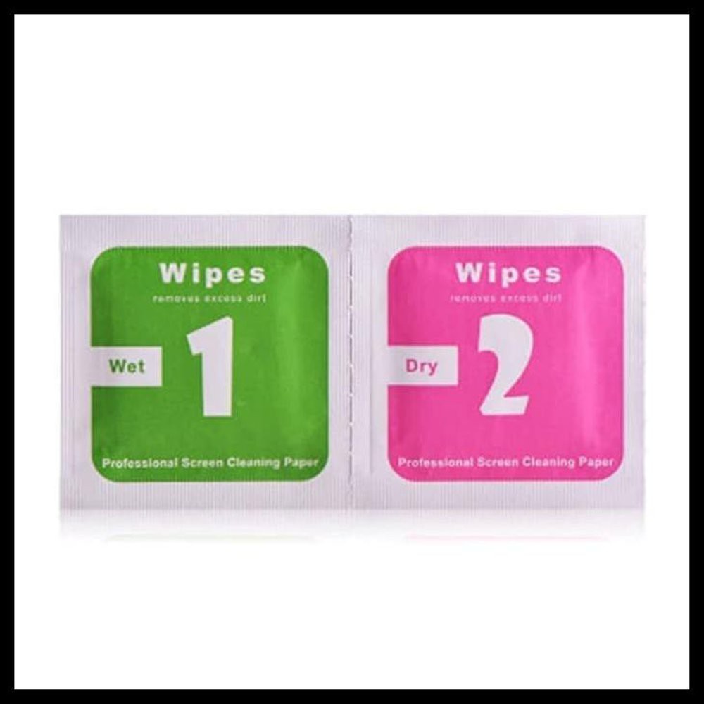 Tissu tempered glass Wipes Wet dan Dry / Tisu pembersih layar hp Basah dan Kering-2