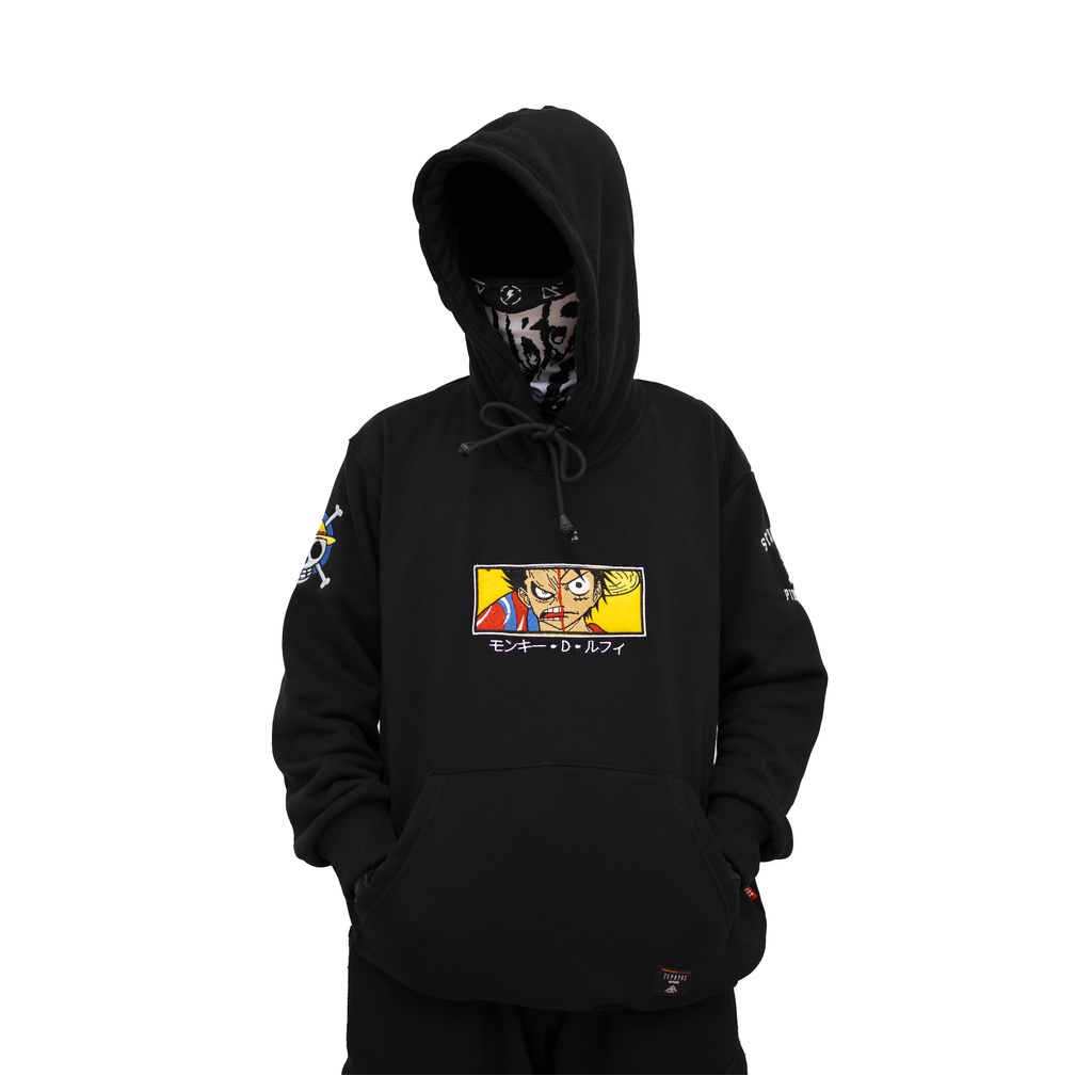 HOODIE ANIME ONE PIECE D. LUFFY BORDIR