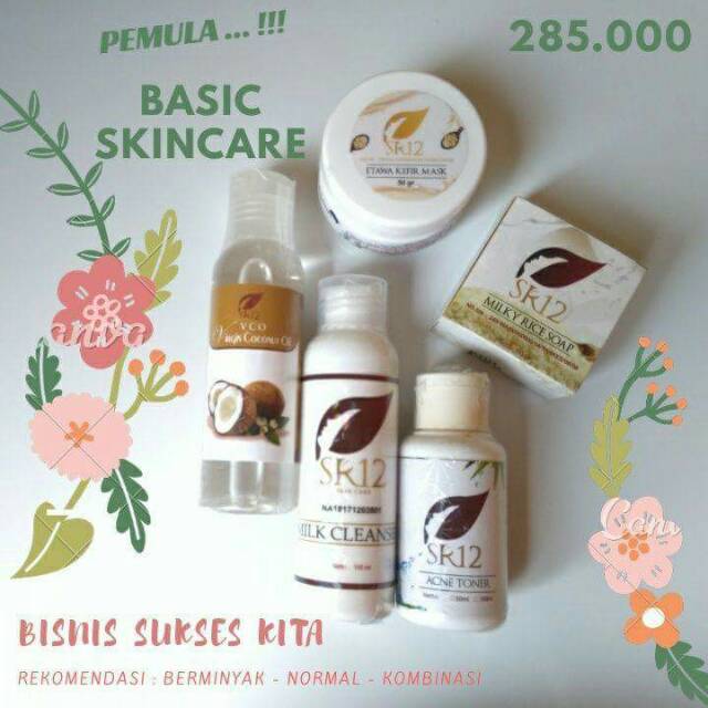 Paket pemula basic skincare sr12 berminyak, berjerawat