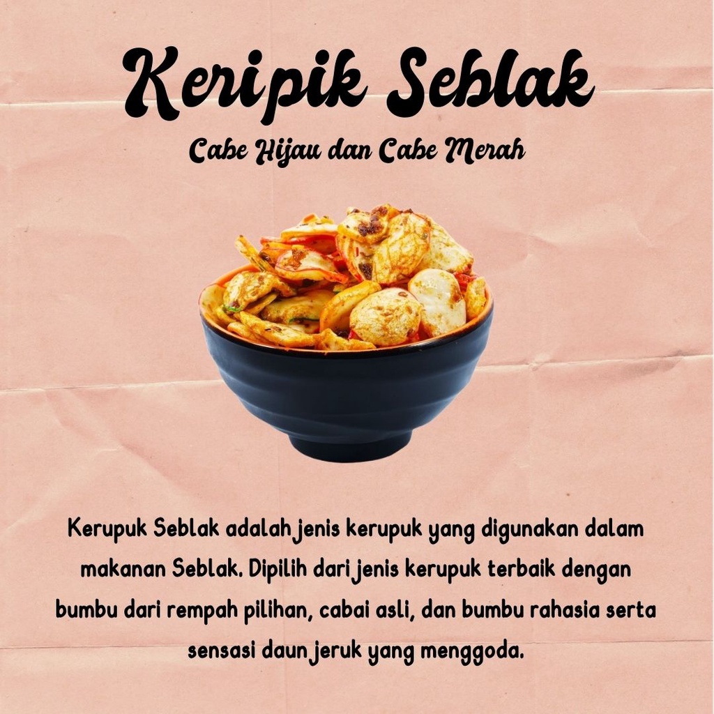 

Kerupuk Seblak Pedas Teman Butchin 500gr