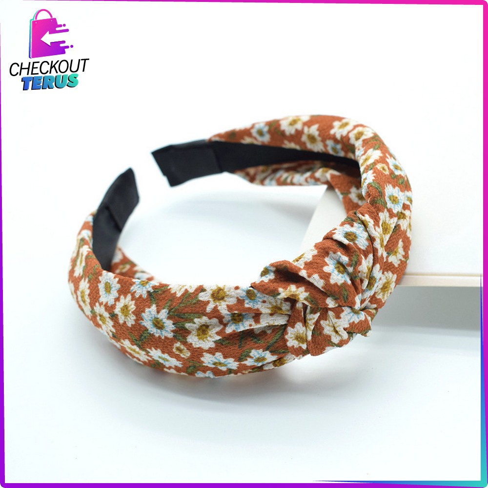 CT C71 96 Headband Korean Style Bando Polos dan Motif Bahan Kain Aksesoris Rambut Wanita Gaya Korea Impor