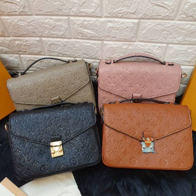 Lv metis embossed braided spa / lv pochette metis monogram emboss free box