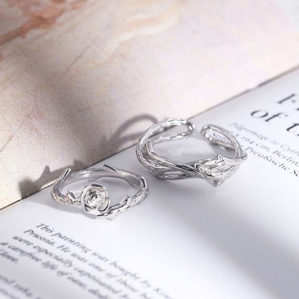 Mxbeauty Open Rings Tide Luxury Duri Pacar Cincin Buku Jari Tembaga Klasik