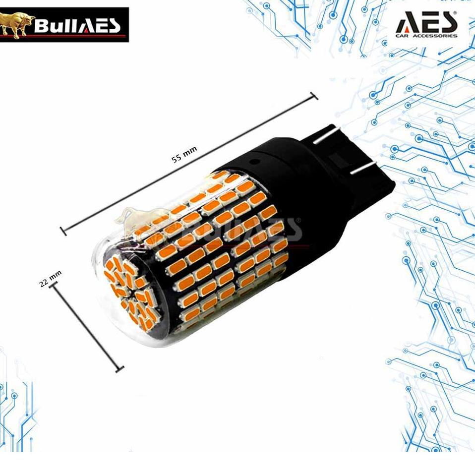 ★ LED T20 7443 144 LED SUPER BRIGHT KAKI TUSUK FLASH ☄