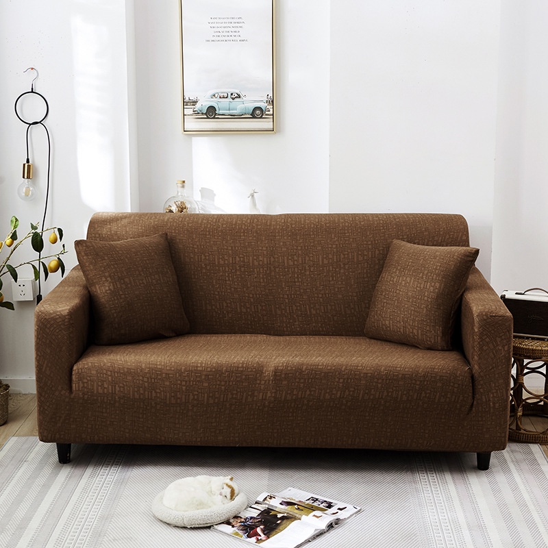 Rindu.Star Cover Sofa Striped Sofa Cover/Elastic Sofa Cover Grid sarung sofa / Sarung Penutup Sofa Elastis Stretch Polos Kisi Cover Sofa