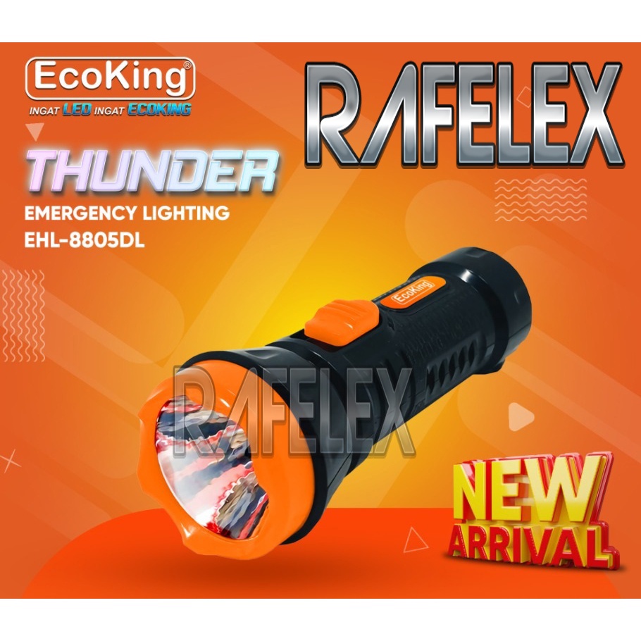 Senter LED Lampu Emergency Thunder ETH8805DL Ecoking LARISMANISDULU