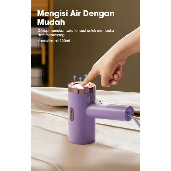 (ORI)- Samono 500W Setrika Uap Portable Multifungsi  Bisa Dilipat Setrika Baju Mini 2 Level Kecepatan Garmen Steamer Iron SW-GSG120