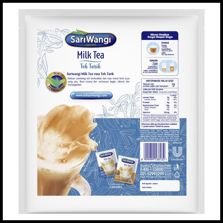 

Sariwangi Milk Tea Powder Teh Tarik Bubuk 23G Isi 30