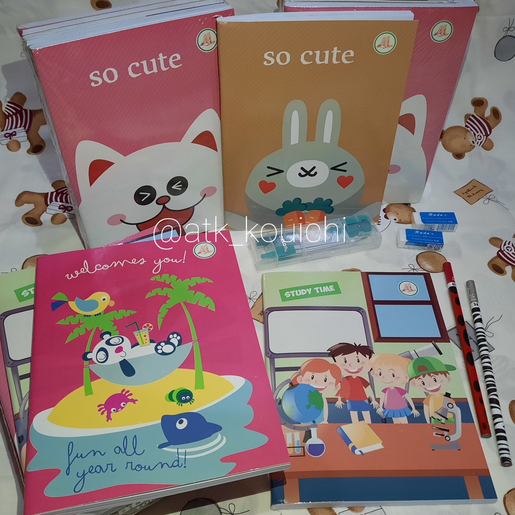 BUKU TULIS MERK AA 100 LEMBAR | BUKU TULIS BERGARIS ANAK SEKOLAH SD SMP KWARTO A5 ISI 100 | AA BUKU 