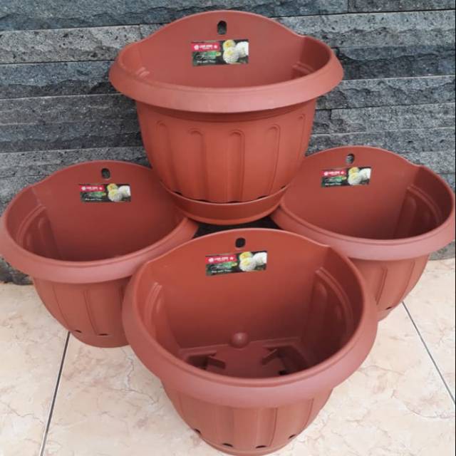 Pot tempel dinding pot plastik tempel di dinding