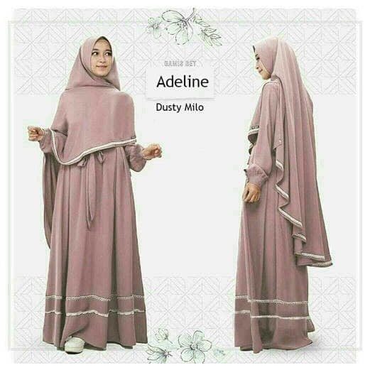 pakaian Gaun muslim ibu islami asd setelan st hijab muslim maxi Adeline DUSTY / baju wanita dress un