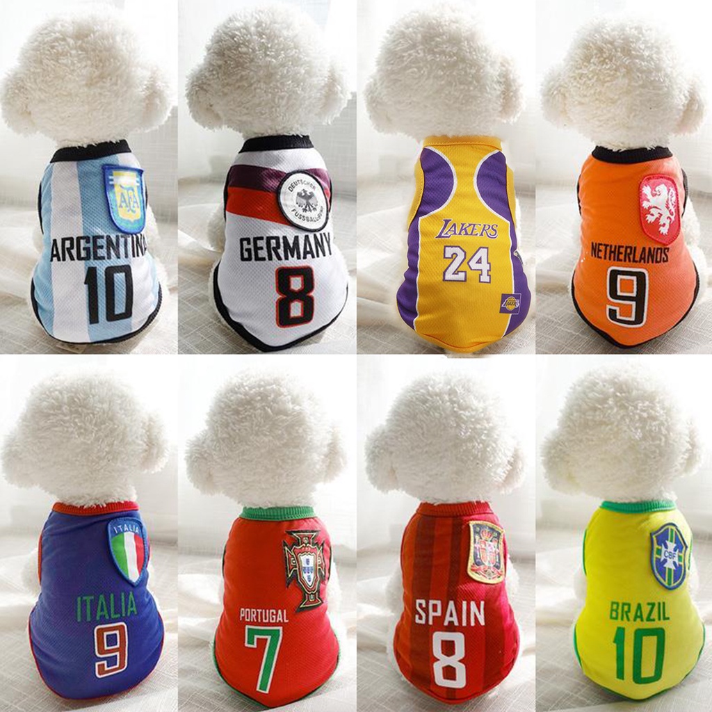 Kaos Jersey Sepak Bola World Cup Untuk Anjing Peliharaan