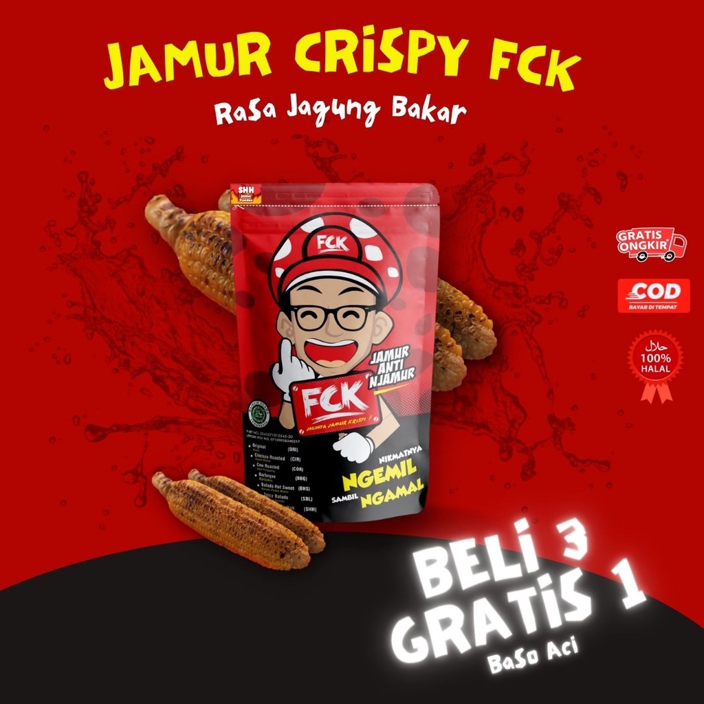 

Jamur Crispy Keripik Pedas Jamur Crispy FCK Keripik Jamur Makanan ringan jajanan murah