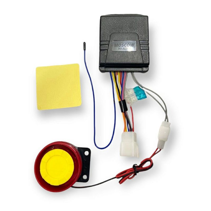 ALARM MOTOR 12 v BISA STARTER 2 REMOTE ANTI MALING SENSOR GETAR ALARM  CR7 MOSCOW PANOM
