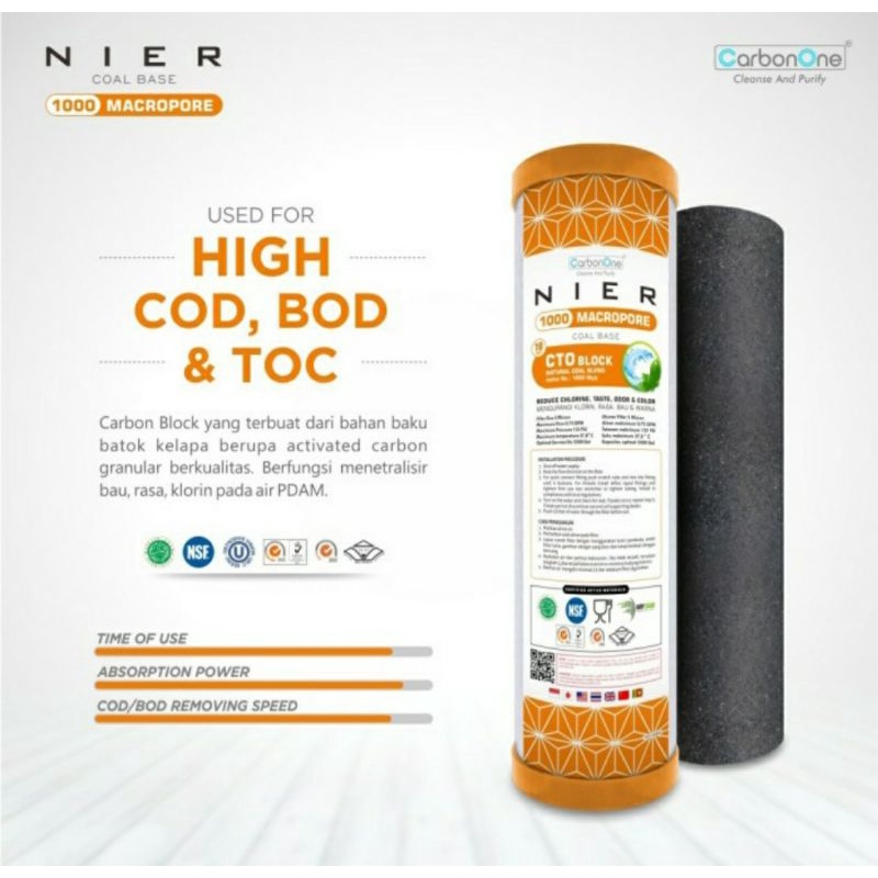 CTO Block Filter Air | NIER 1000 Macropore Orange