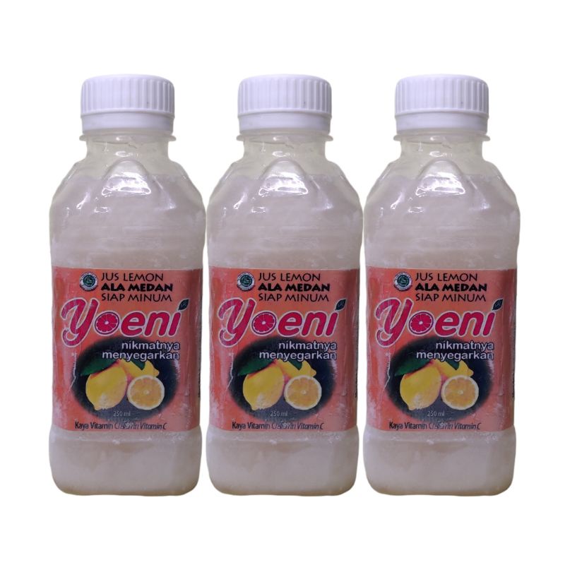 

Minuman Jus Lemon Yoeni 250ml Murni Sari Lemon Gula Asli Premium